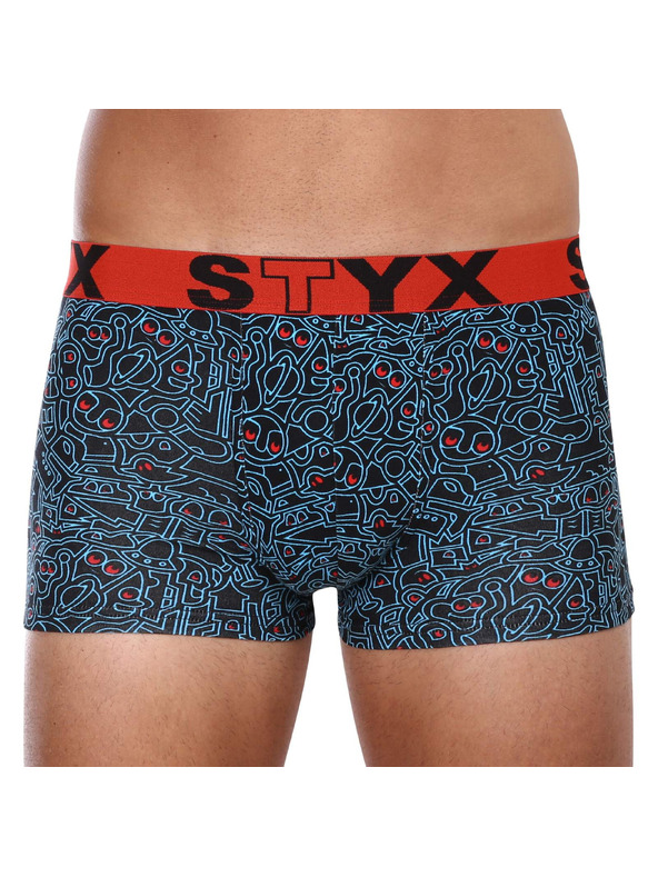 Styx Sada tří - pánské boxerky Styx art sportovní guma vícebarevné