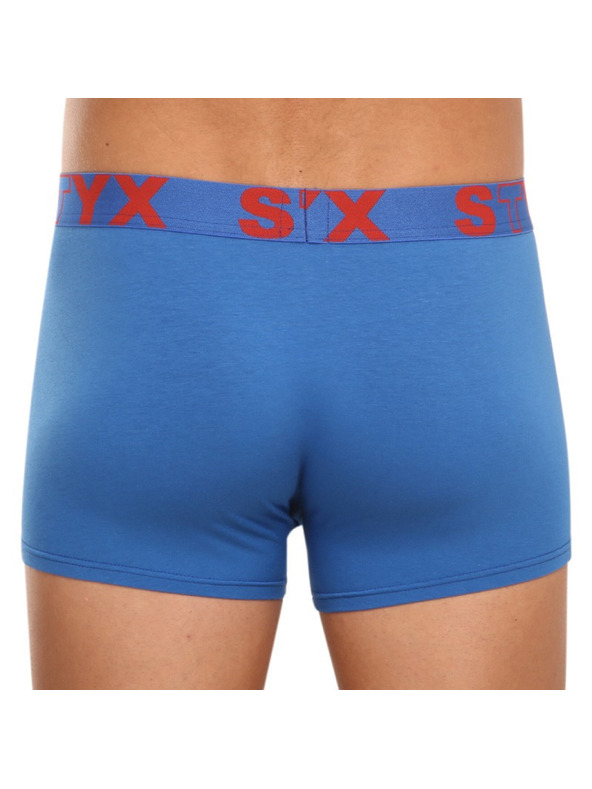 Styx Sada tří - pánské boxerky Styx sportovní guma modré