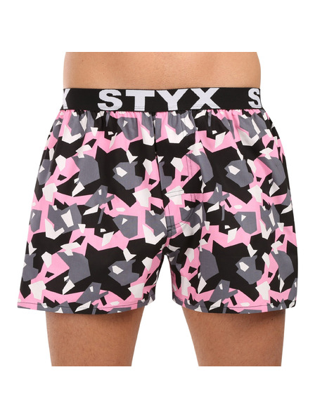 Styx Pánské trenky Styx art sportovní guma maskáč hranatý