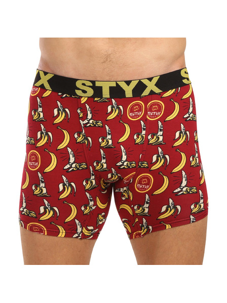 Styx Pánské boxerky Styx long art sportovní guma banány