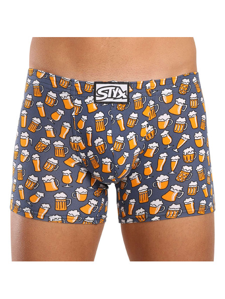 Styx Sada tří - pánské boxerky Styx long art klasická guma vícebarevné
