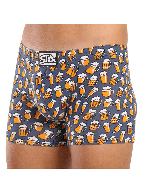 Styx Sada tří - pánské boxerky Styx long art klasická guma vícebarevné