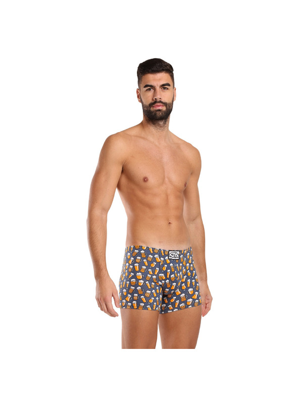 Styx Sada tří - pánské boxerky Styx long art klasická guma vícebarevné