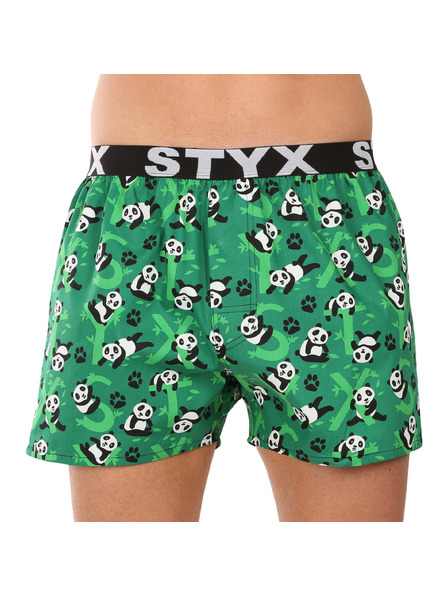 Styx Pánské trenky Styx art sportovní guma pandy