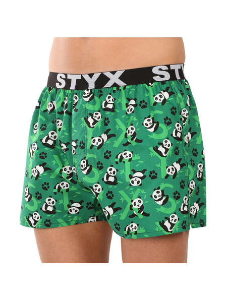 Styx Pánské trenky Styx art sportovní guma pandy
