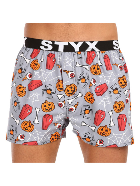 Styx Pánské trenky Styx art sportovní guma Halloween rakve