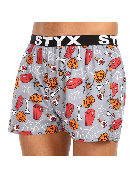 Styx Pánské trenky Styx art sportovní guma Halloween rakve