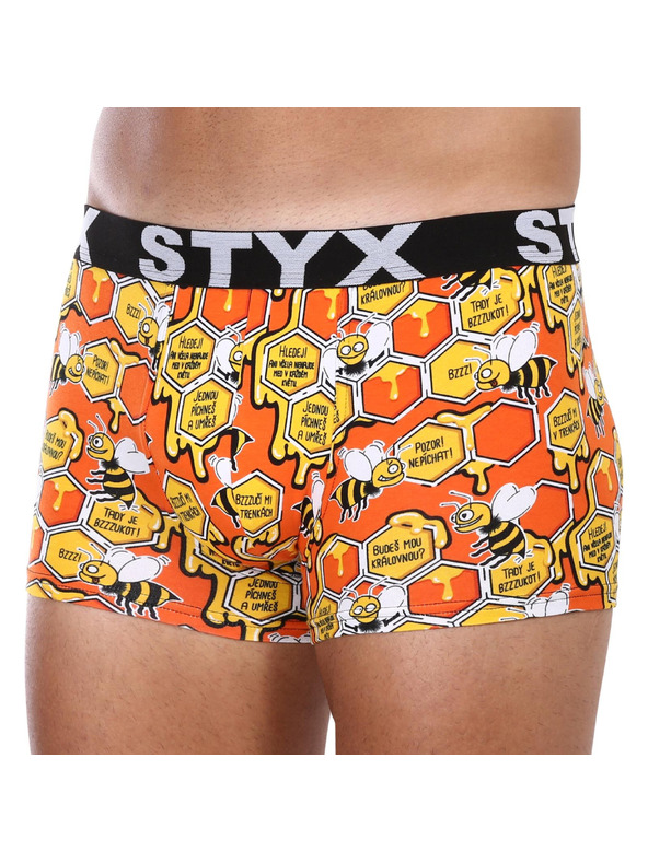 Styx Sada tří - pánské boxerky Styx art sportovní guma vícebarevné
