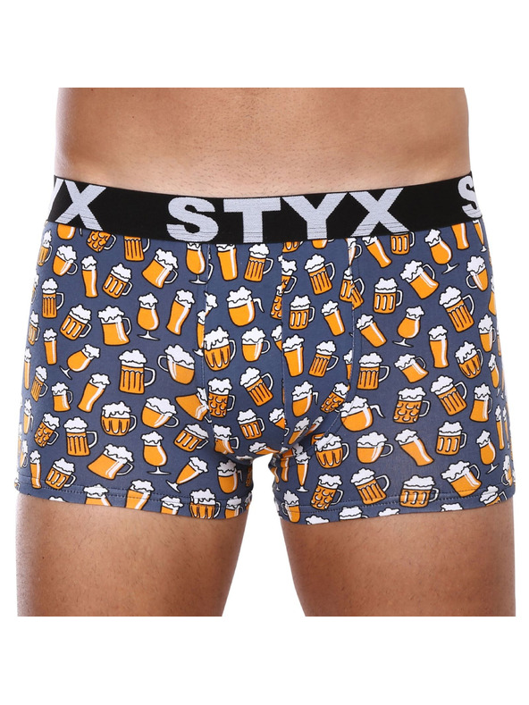 Styx Sada tří - pánské boxerky Styx art sportovní guma vícebarevné