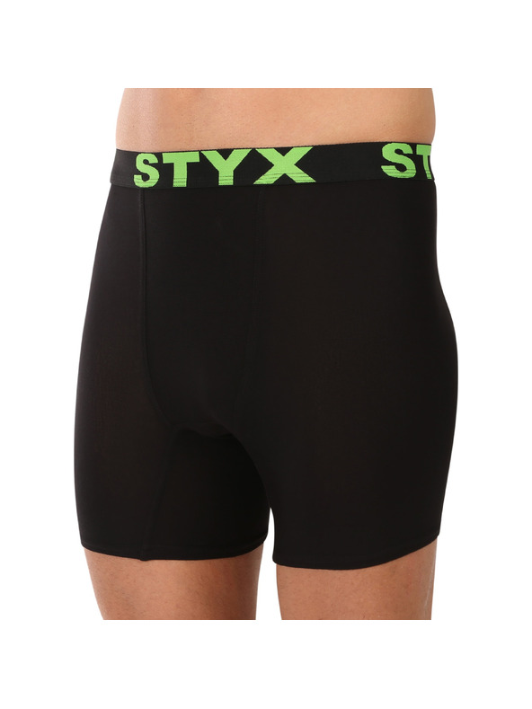 Styx Pánské boxerky Styx long sportovní guma černé