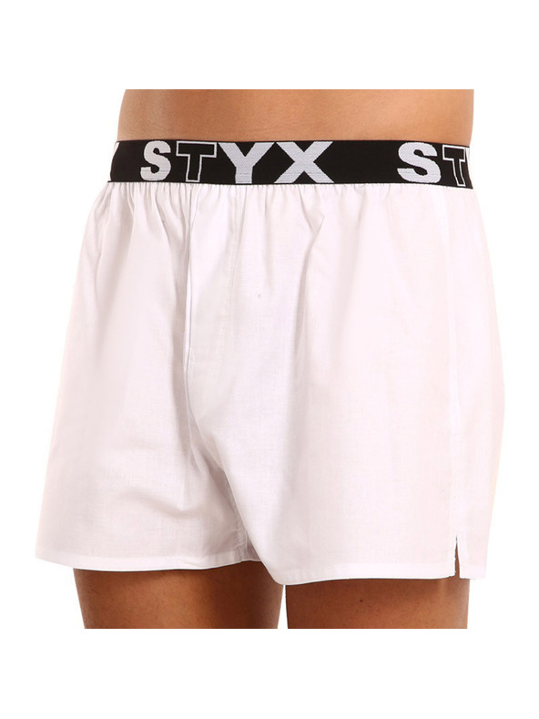 Styx Sada tří - pánské trenky Styx sportovní guma bílé