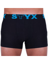 Styx Sada pěti - pánské boxerky Styx sportovní guma nadrozměr vícebarevné