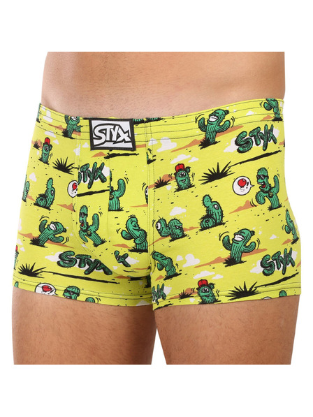 Styx Pánské boxerky Styx art klasická guma kaktusy