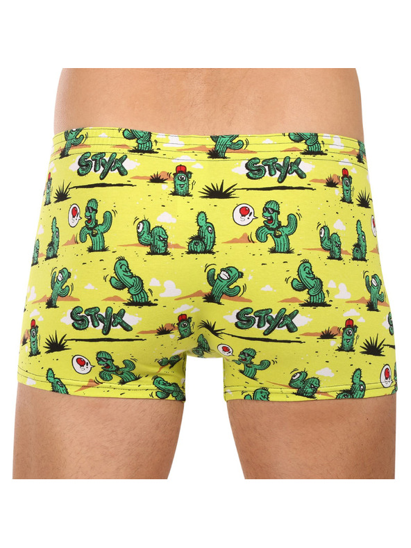 Styx Pánské boxerky Styx art klasická guma kaktusy