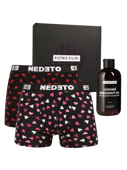 Nedeto Pánská dárková sada Sada dvou - boxerky Nedeto a sprchový gel Pietro Filipi