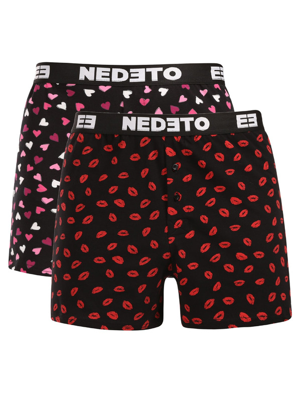 Nedeto Sada dvou - pánské trenky Nedeto Kiss and Hearts vícebarevné