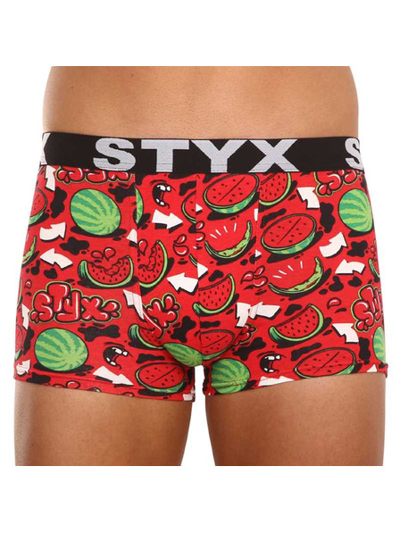 Styx Pánské boxerky Styx art sportovní guma melouny