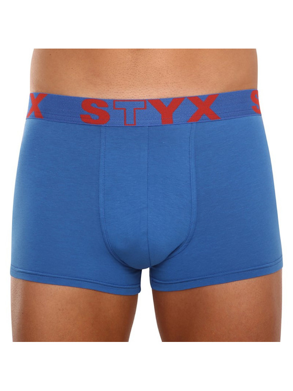 Styx Sada tří pánských boxerek v modré a bílé barvě Styx