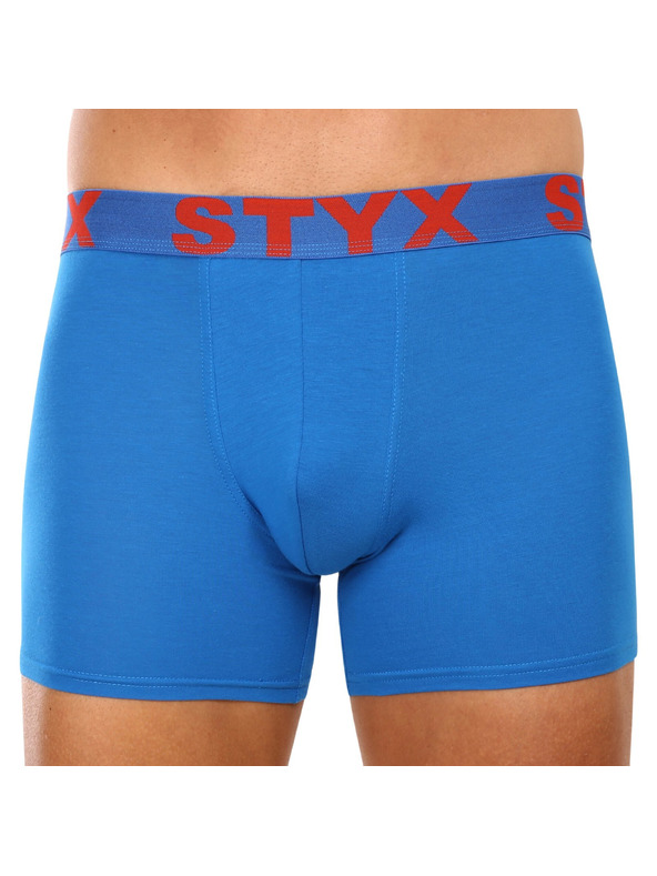 Styx Sada tří pánských boxerek v bílé, modré a šedé barvě Styx