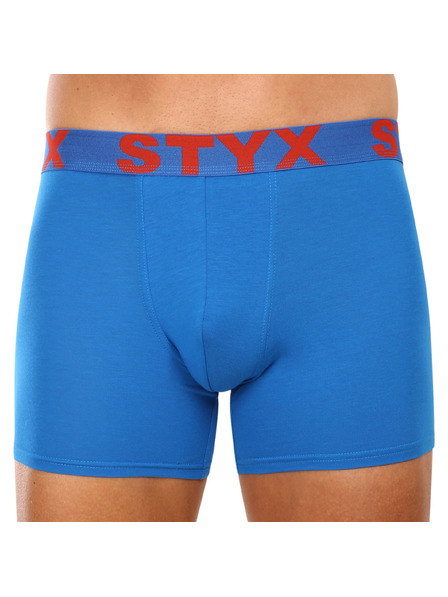 Styx Sada tří pánských boxerek v bílé, modré a šedé barvě Styx