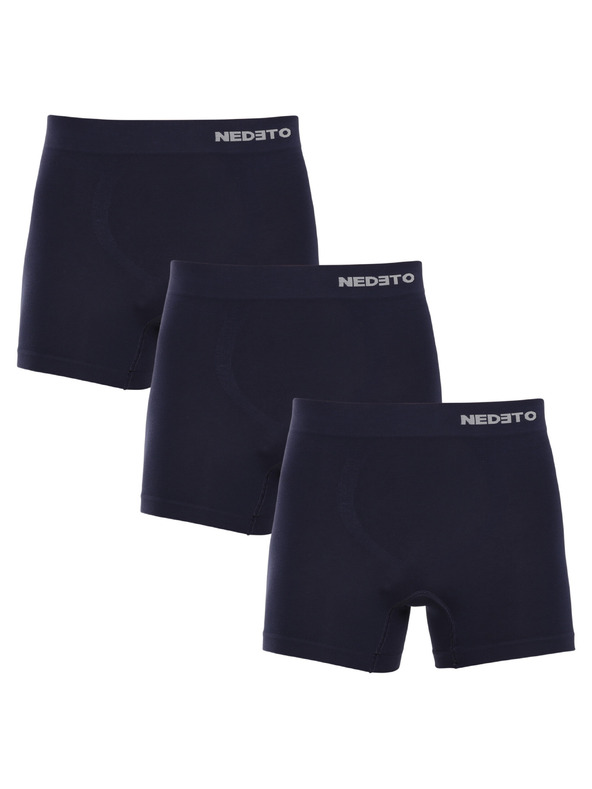 Nedeto Sada třípánských bezešných boxerek v tmavě modré barvě Nedeto