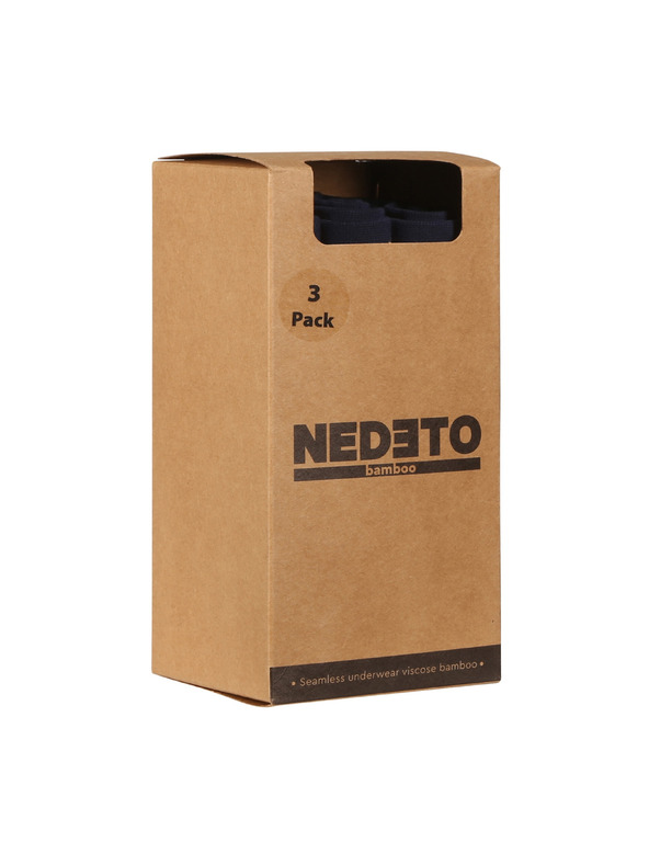 Nedeto Sada třípánských bezešných boxerek v tmavě modré barvě Nedeto