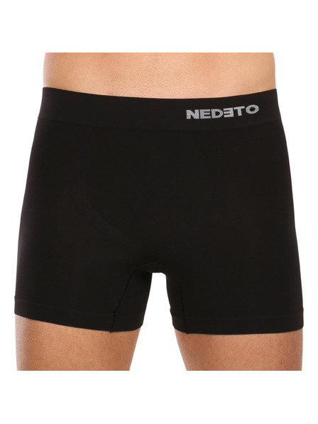 Nedeto Sada třípánských bezešných boxerek v černé barvě Nedeto