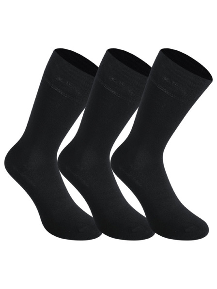 Styx 3PACK ponožky Styx vysoké bambusové černé