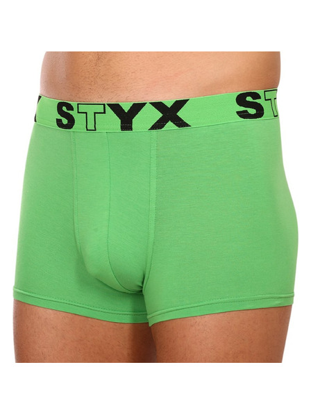 Styx Pánské boxerky Styx sportovní guma zelené