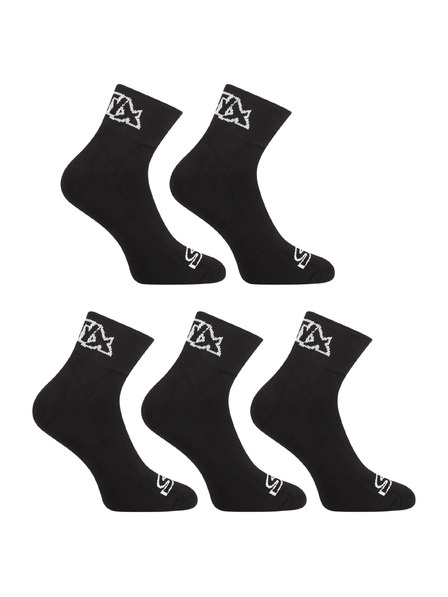 Styx 5PACK ponožky Styx kotníkové černé