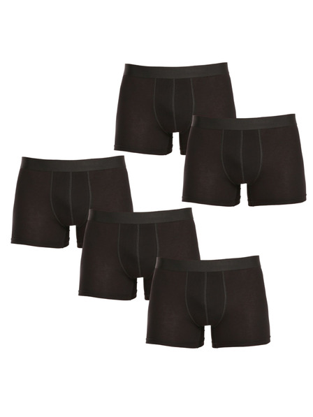 Nedeto Sada pěti pánských plus size boxerek v černé barvě Nedeto