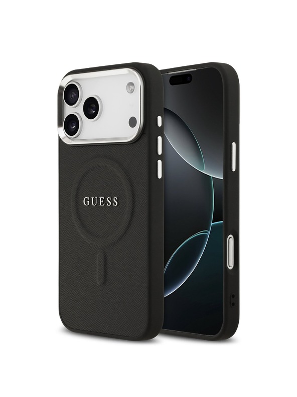 Guess Guess PU Saffiano MagSafe Zadní Kryt pro iPhone 17 Pro Max Black