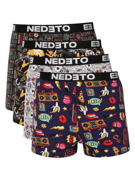 Nedeto Sada čtyř - pánské trenky Nedeto vícebarevné