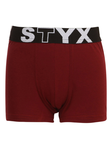 Styx Dětské boxerky Styx sportovní guma vínové