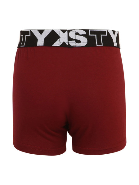 Styx Dětské boxerky Styx sportovní guma vínové