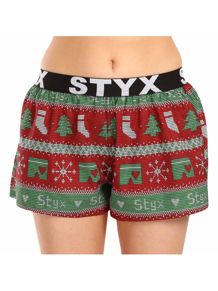 Styx Dámské trenky Styx art sportovní guma Vánoce pletené