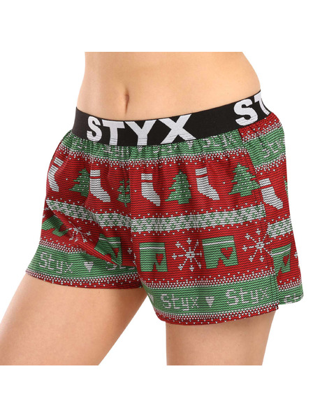 Styx Dámské trenky Styx art sportovní guma Vánoce pletené