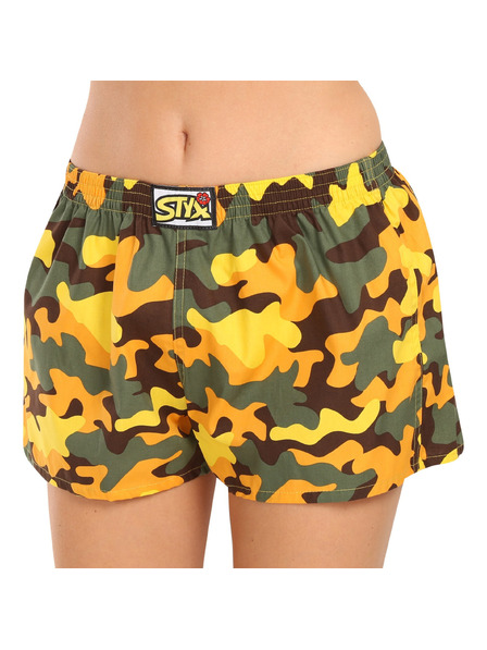 Styx Dámské trenky Styx art klasická guma maskáč žlutý