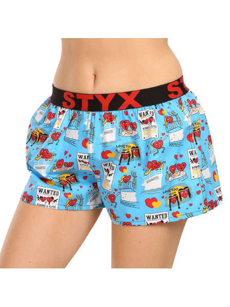Styx Dámské trenky Styx art sportovní guma Valentýn páry