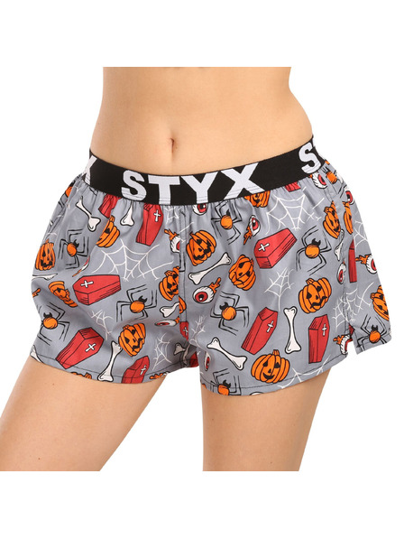 Styx Dámské trenky Styx art sportovní guma Halloween rakve