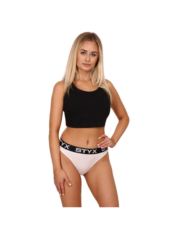 Styx Dámská tanga Styx sportovní guma bílá
