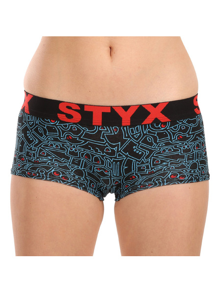 Styx Dámské kalhotky Styx art s nohavičkou doodle