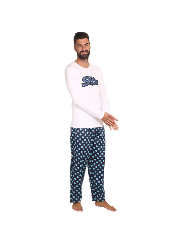 Styx Pánské pyžamo Styx puntíky
