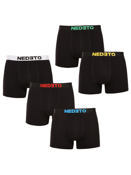 Nedeto Sada pěti - pánské boxerky Nedeto černé