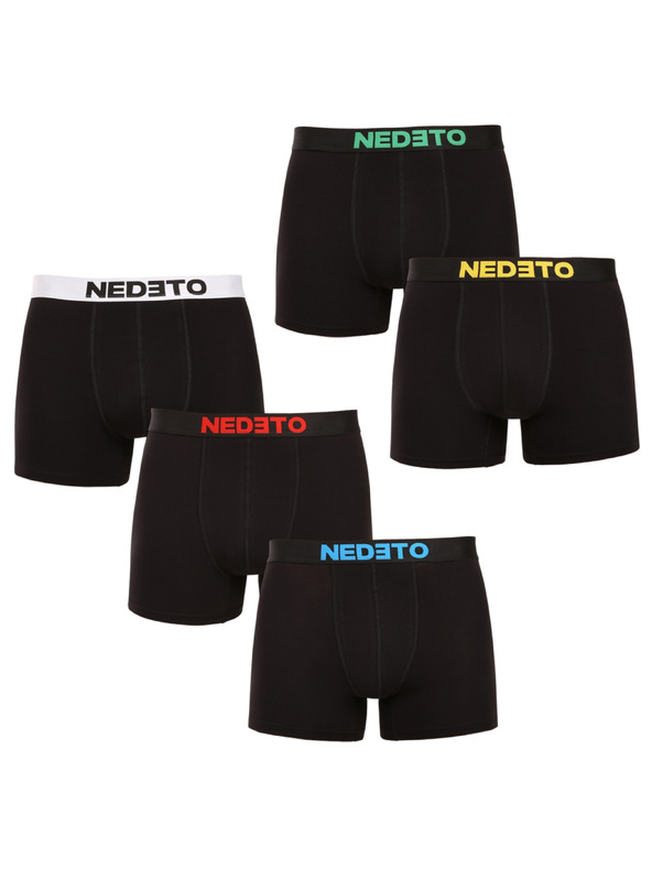 Nedeto Sada pěti - pánské boxerky Nedeto černé