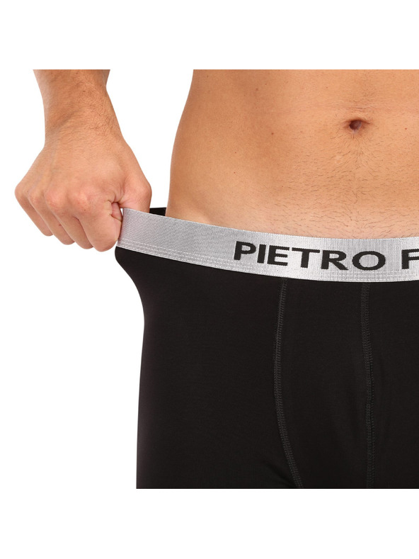 Pietro Filipi Sada dvou - pánské boxerky Pietro Filipi černé Metalic silver