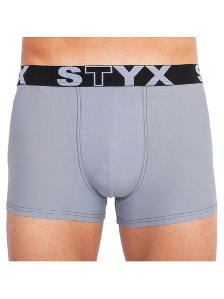Styx Pánské boxerky Styx sportovní guma světle šedé