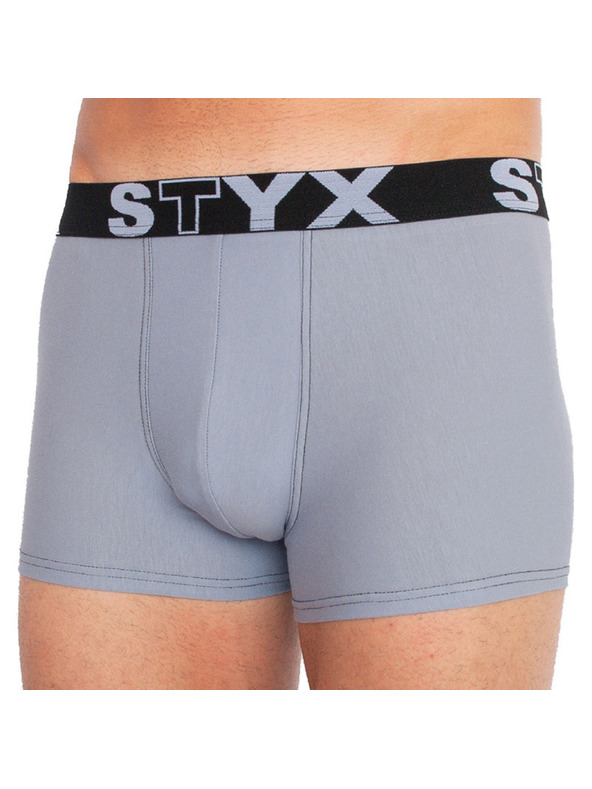 Styx Pánské boxerky Styx sportovní guma světle šedé