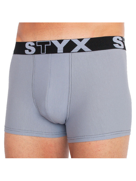 Styx Pánské boxerky Styx sportovní guma světle šedé