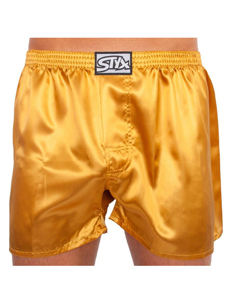 Styx Pánské trenky Styx klasická guma saténové zlaté